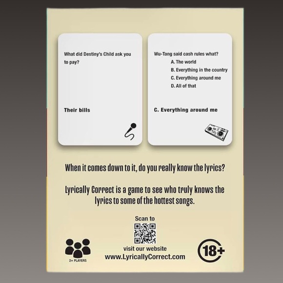 NWT Lyrically Correct Music Trivia Game - Picture 4 of 4